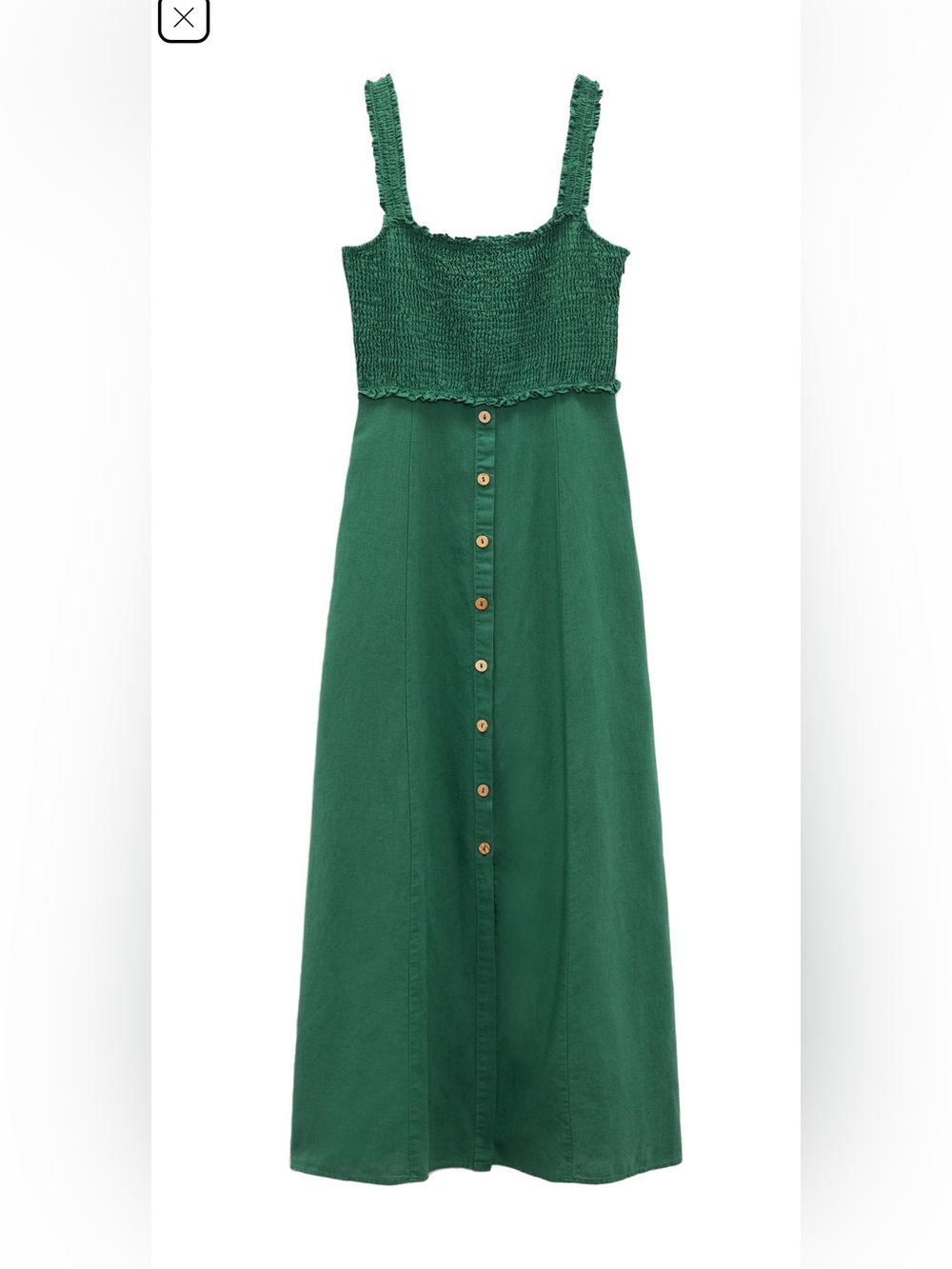 Zara linen blend midi slip dress